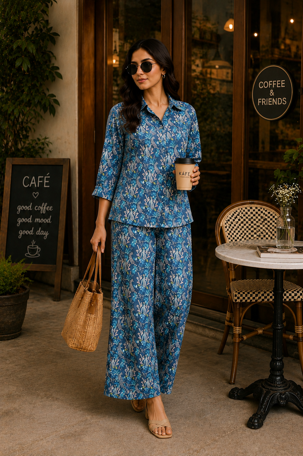 Blue Meadow Printed Co-Ord Set