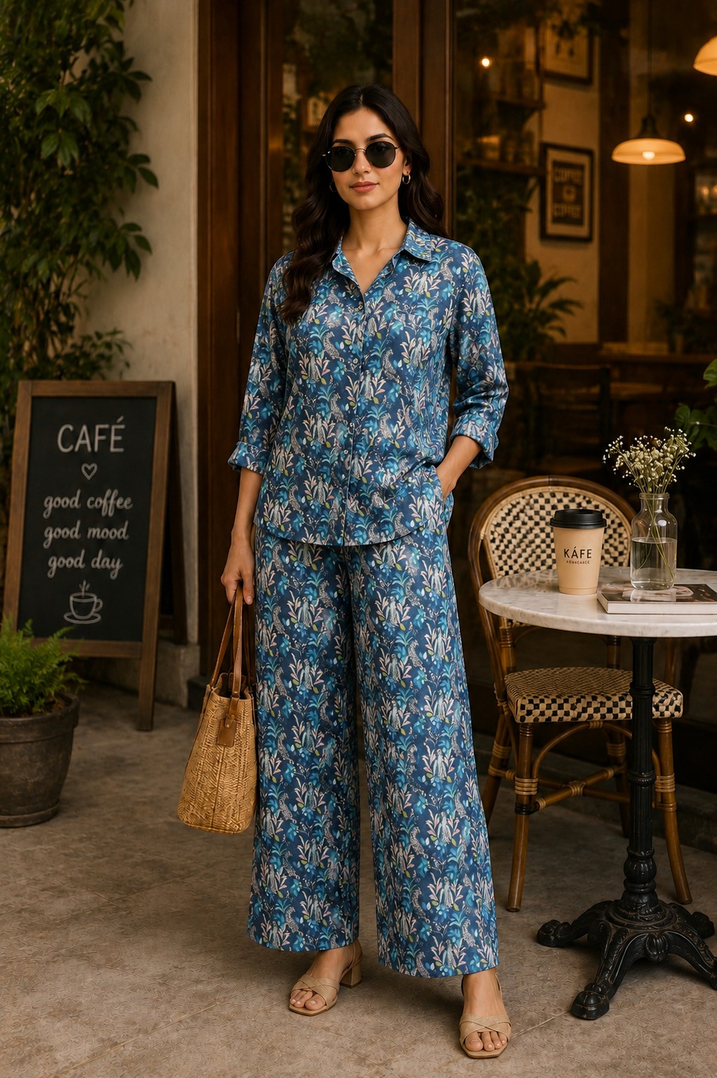 Blue Meadow Printed Co-Ord Set
