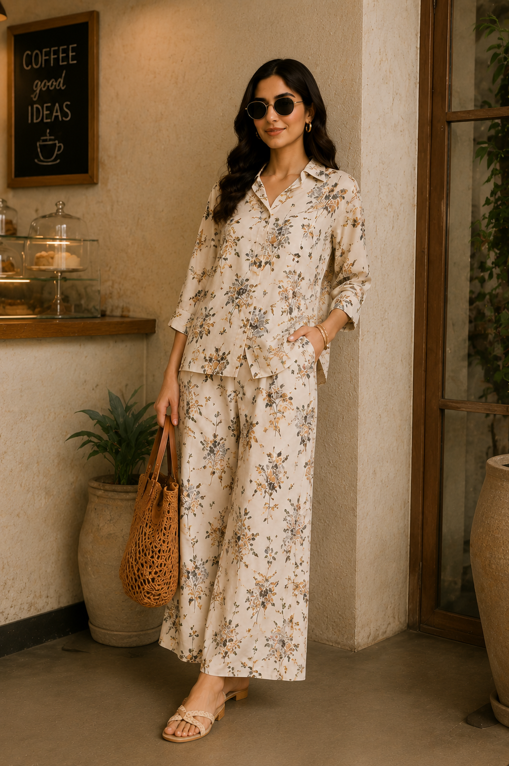 Ivory Bloom Floral Co-Ord Set