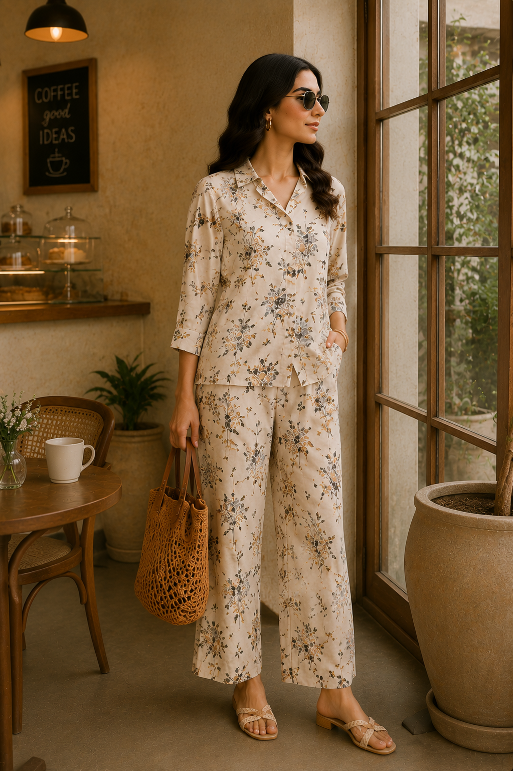 Ivory Bloom Floral Co-Ord Set