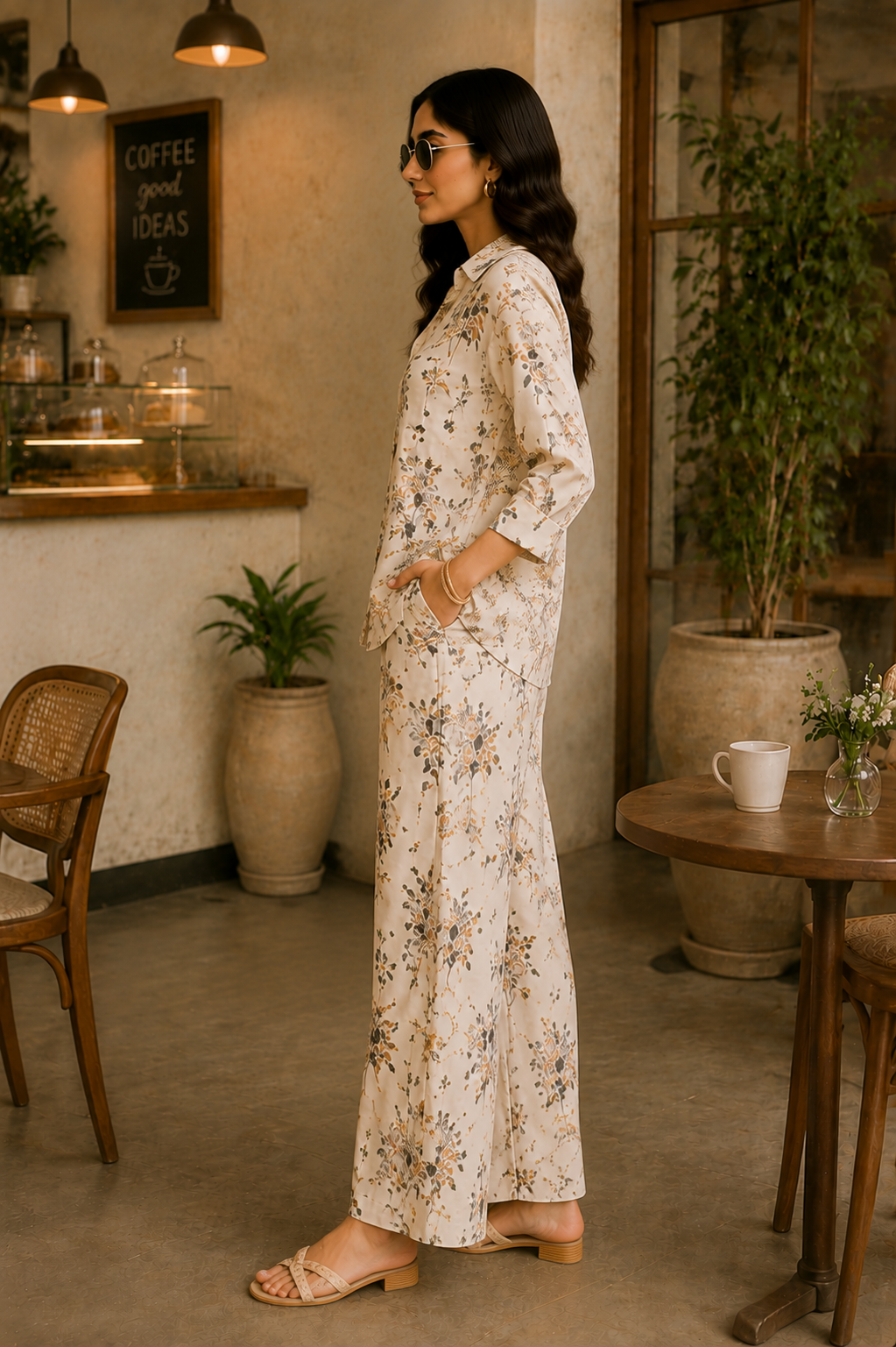 Ivory Bloom Floral Co-Ord Set