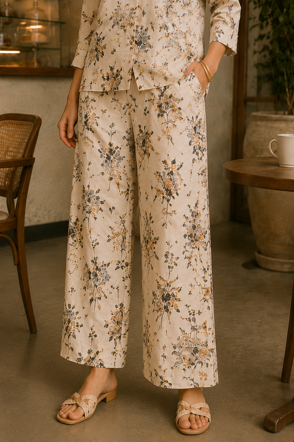 Ivory Bloom Floral Co-Ord Set