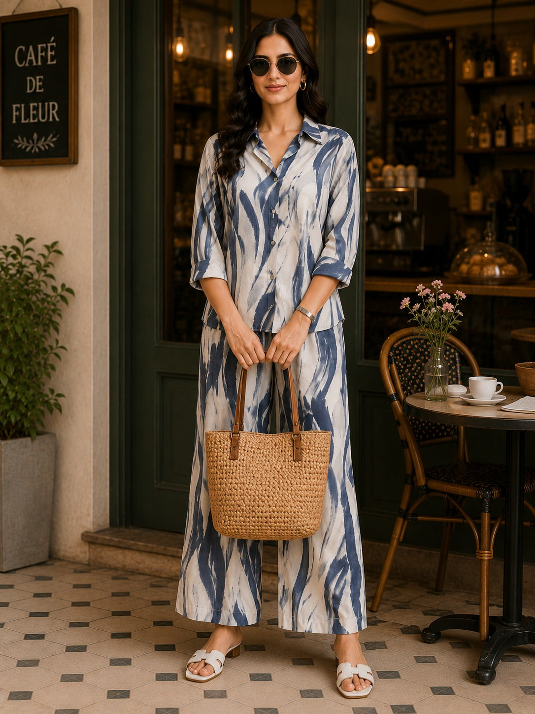 Ocean Mist Abstract Co-Ord Set
