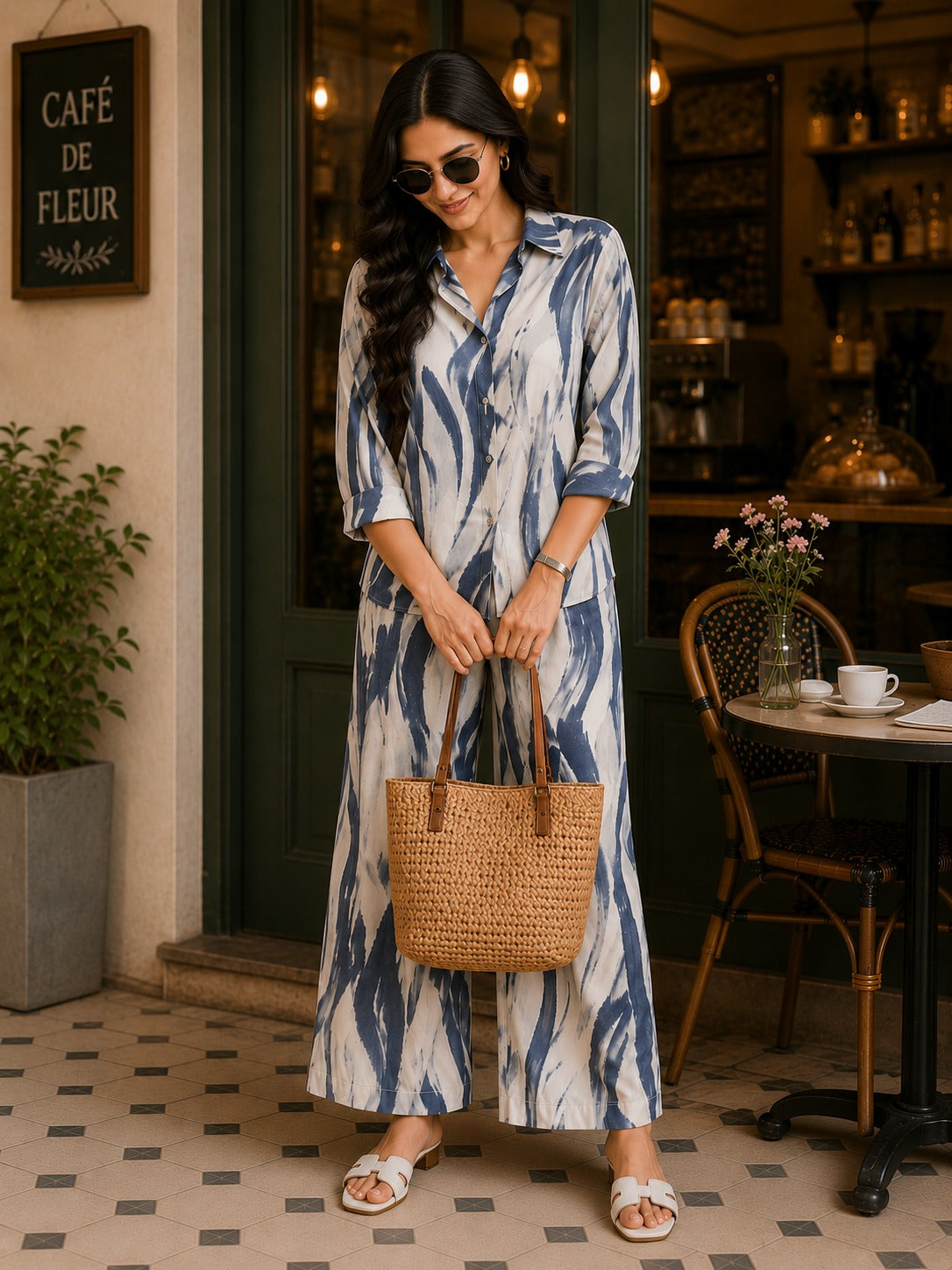 Ocean Mist Abstract Co-Ord Set