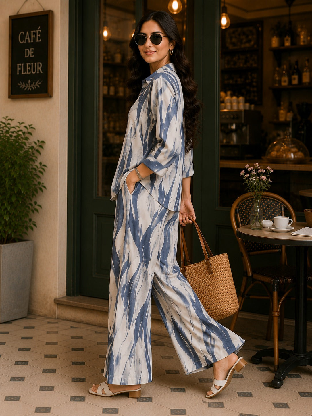 Ocean Mist Abstract Co-Ord Set