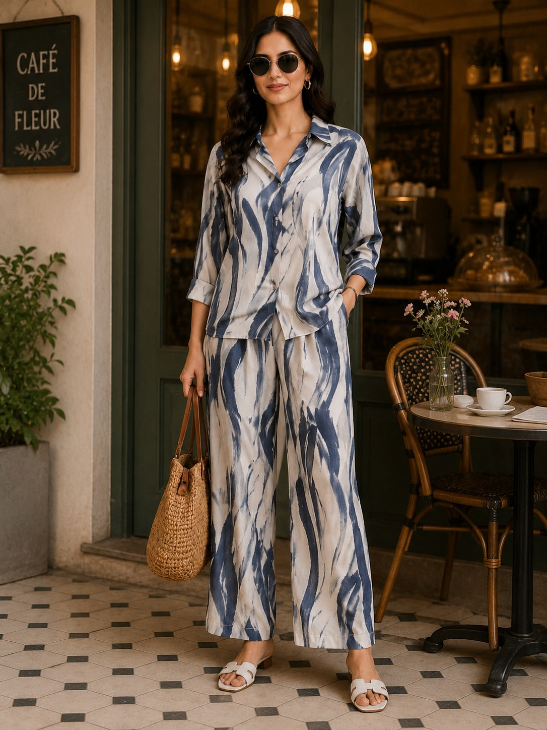 Ocean Mist Abstract Co-Ord Set