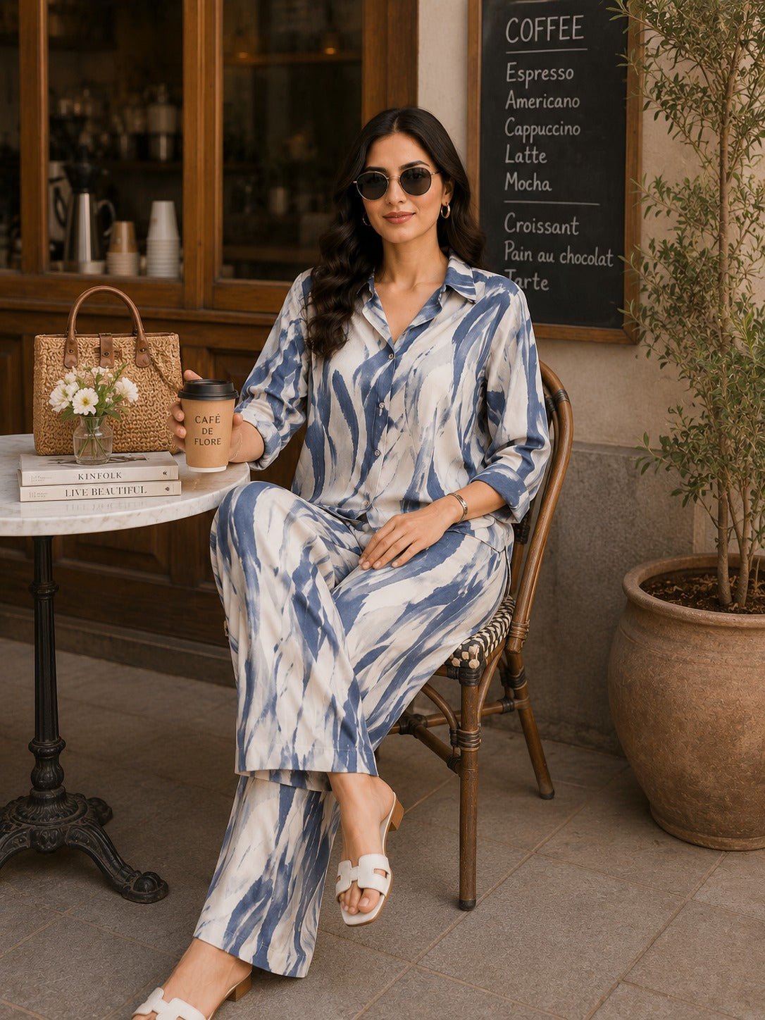 Ocean Mist Abstract Co-Ord Set