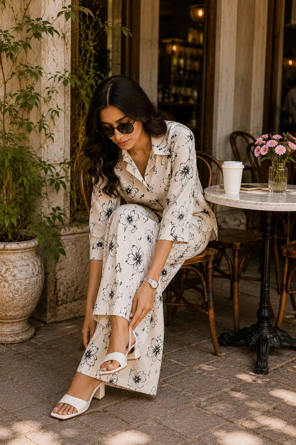 Inked  Botanica  Co-Ord Set for Women