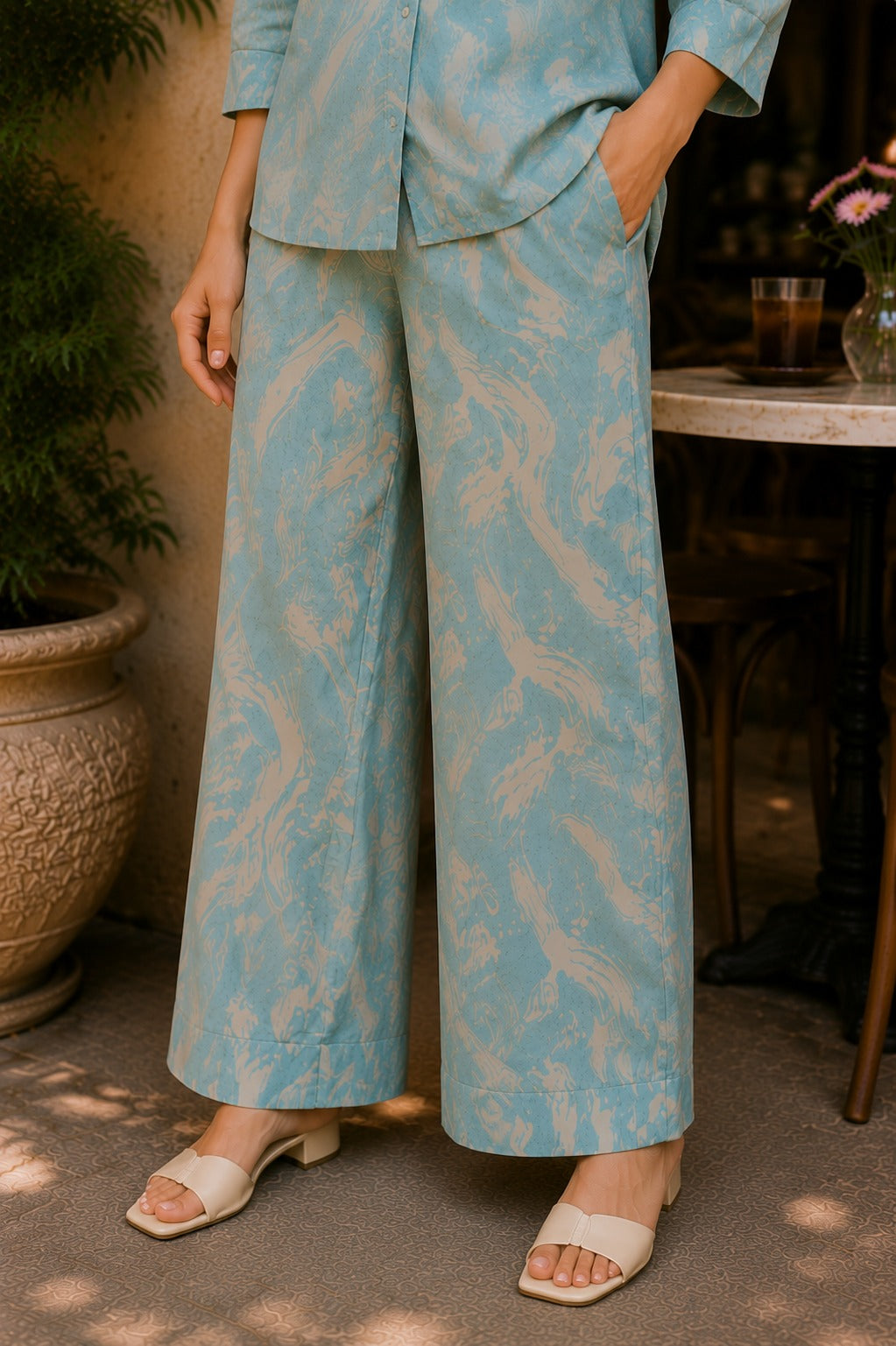 OCEANIC ABSTRACT CO-ORD SET FOR WOMEN
