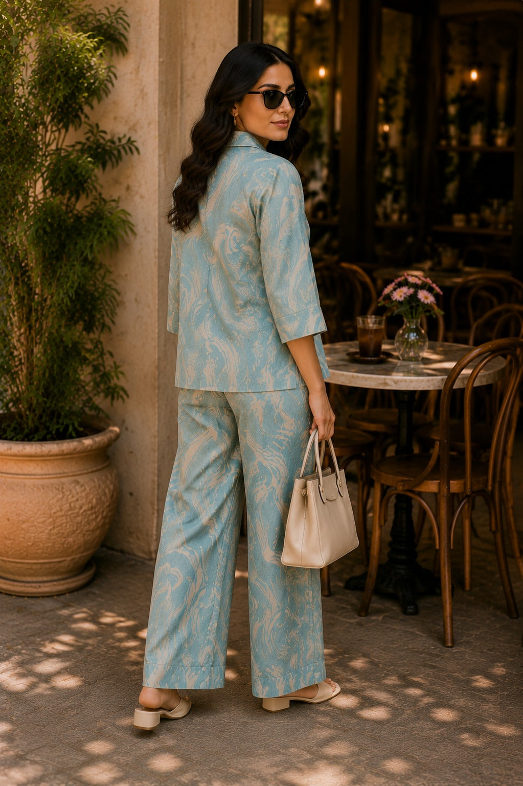 OCEANIC ABSTRACT CO-ORD SET FOR WOMEN