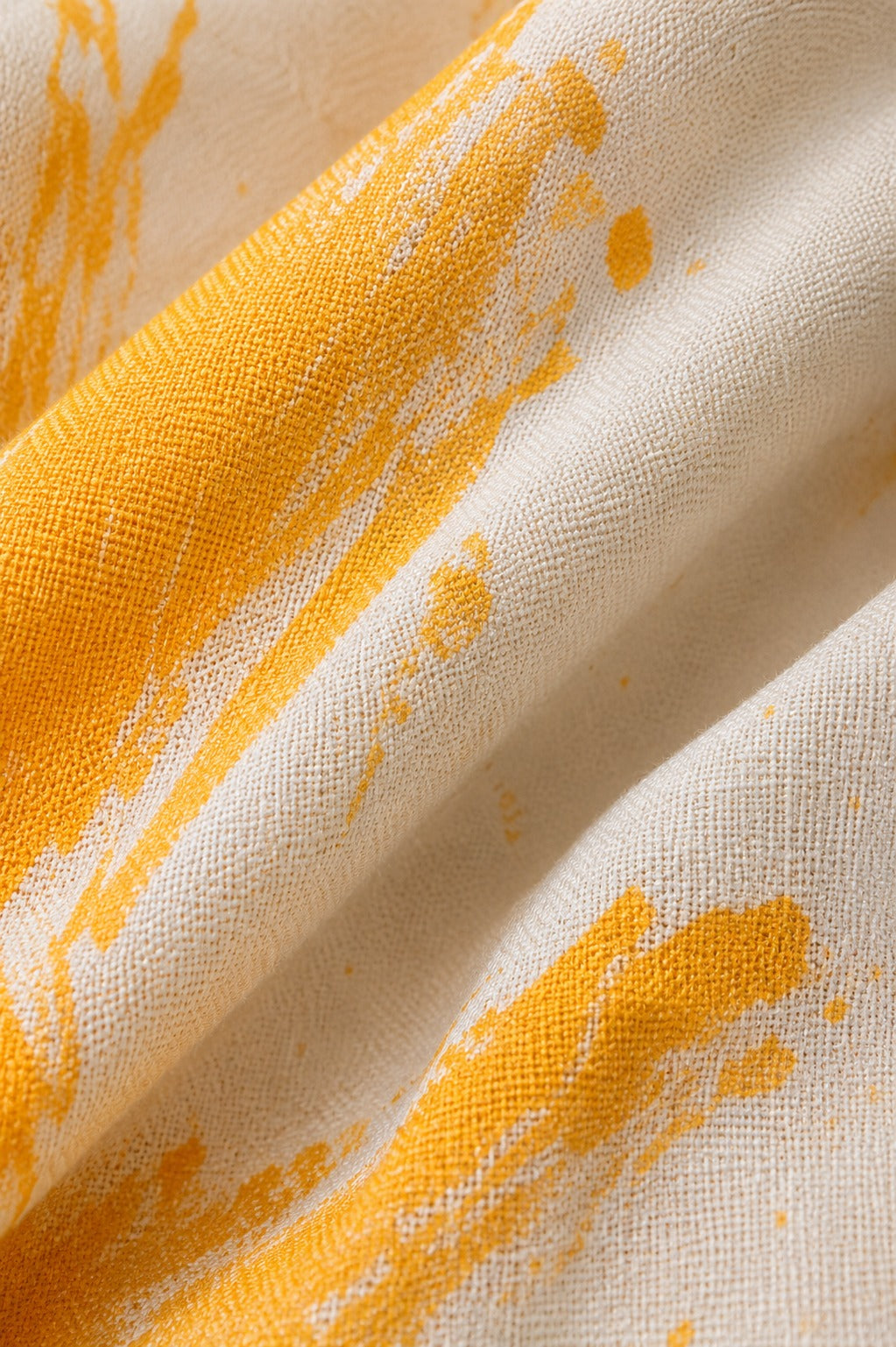 Women Mustard & Cream Printed Shirt with Wide-Leg Palazzo Co-ord Set