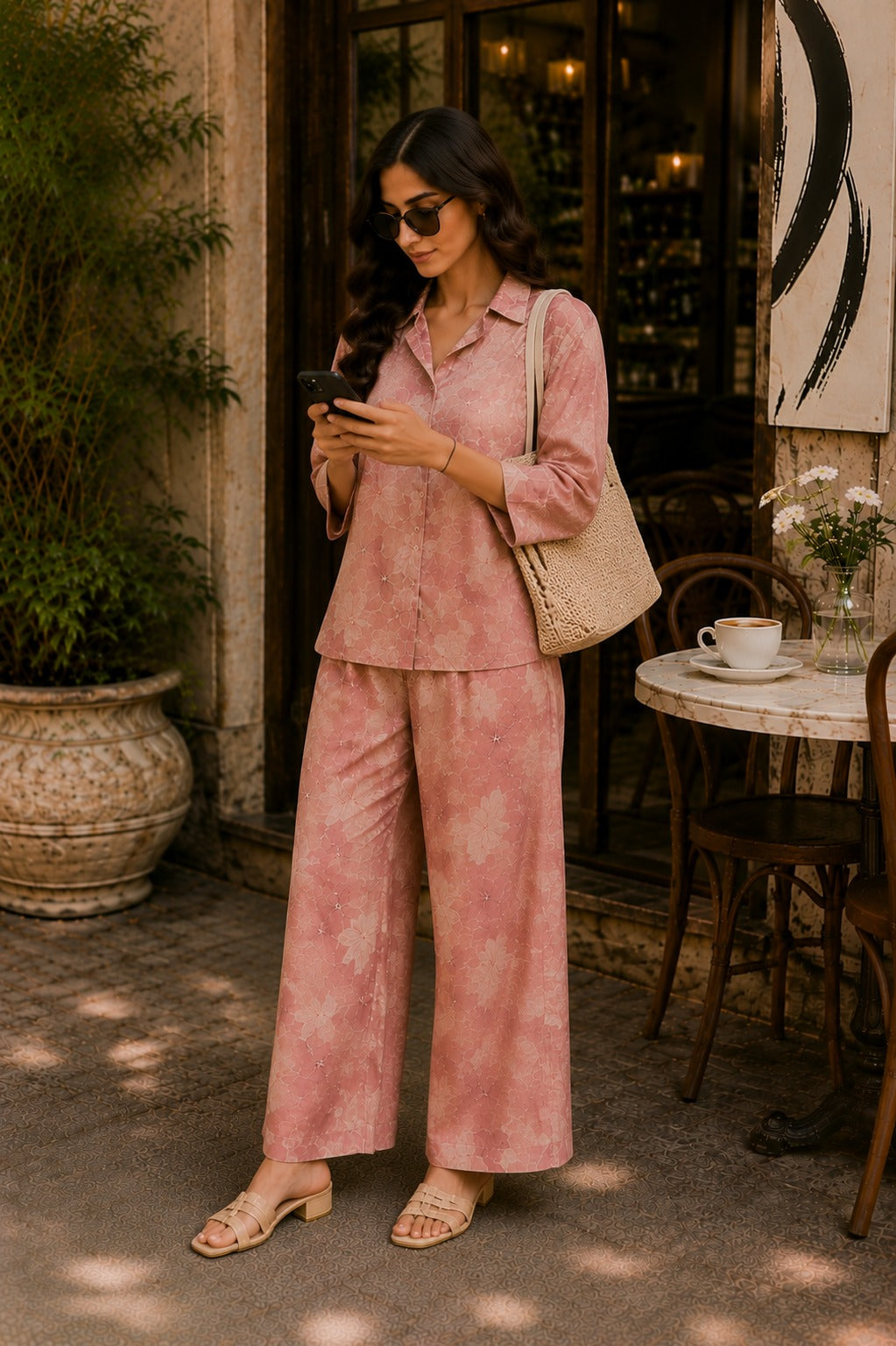 Elegant Floral Printed Co-Ord Set