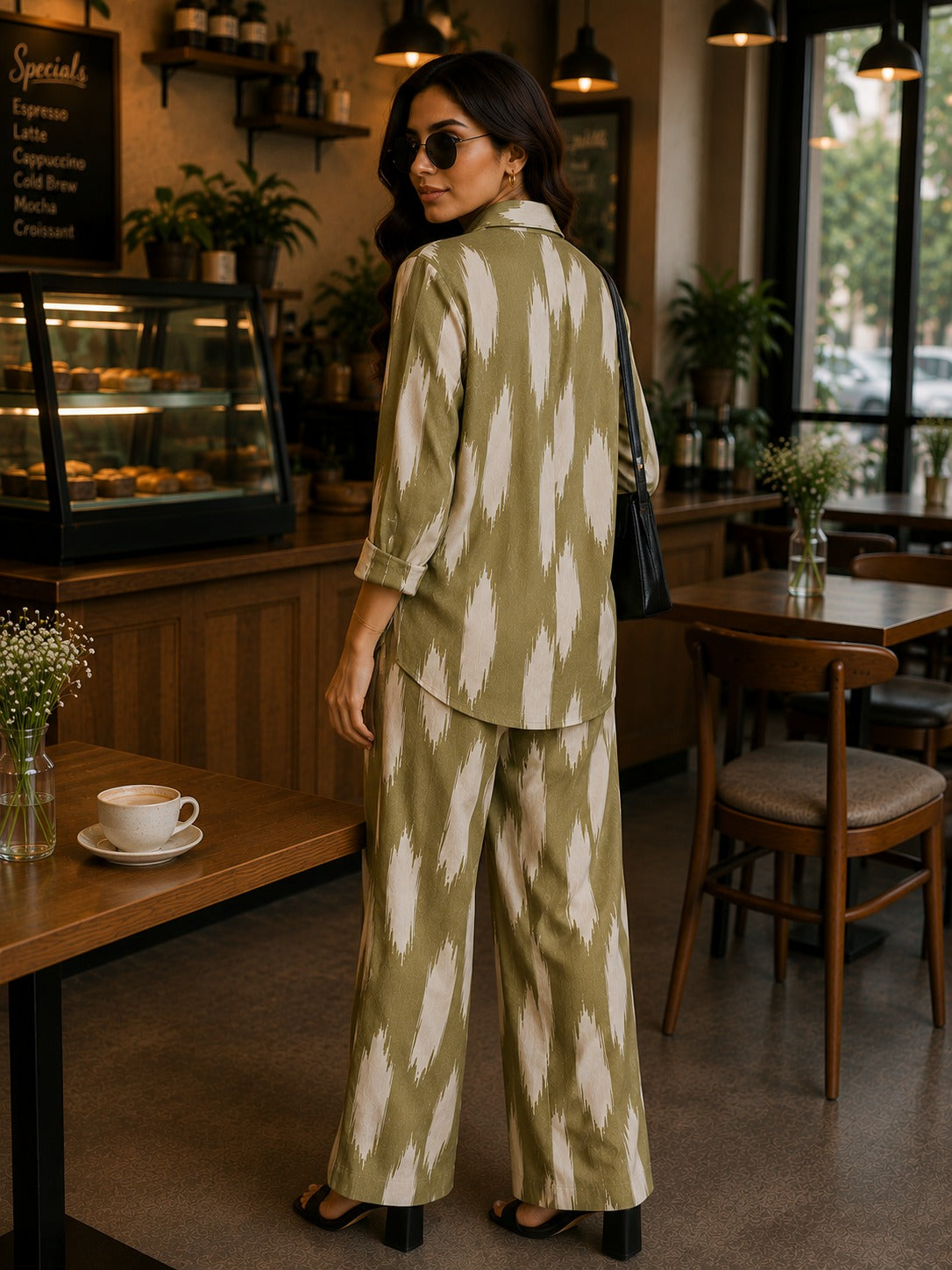 Olive Artisan Printed Co-Ord Set