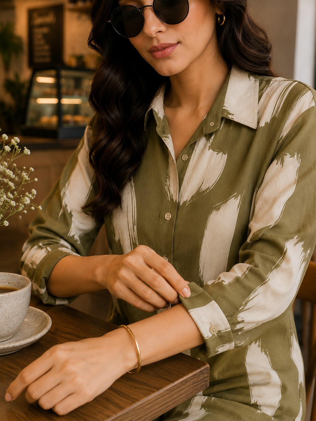 Olive Artisan Printed Co-Ord Set