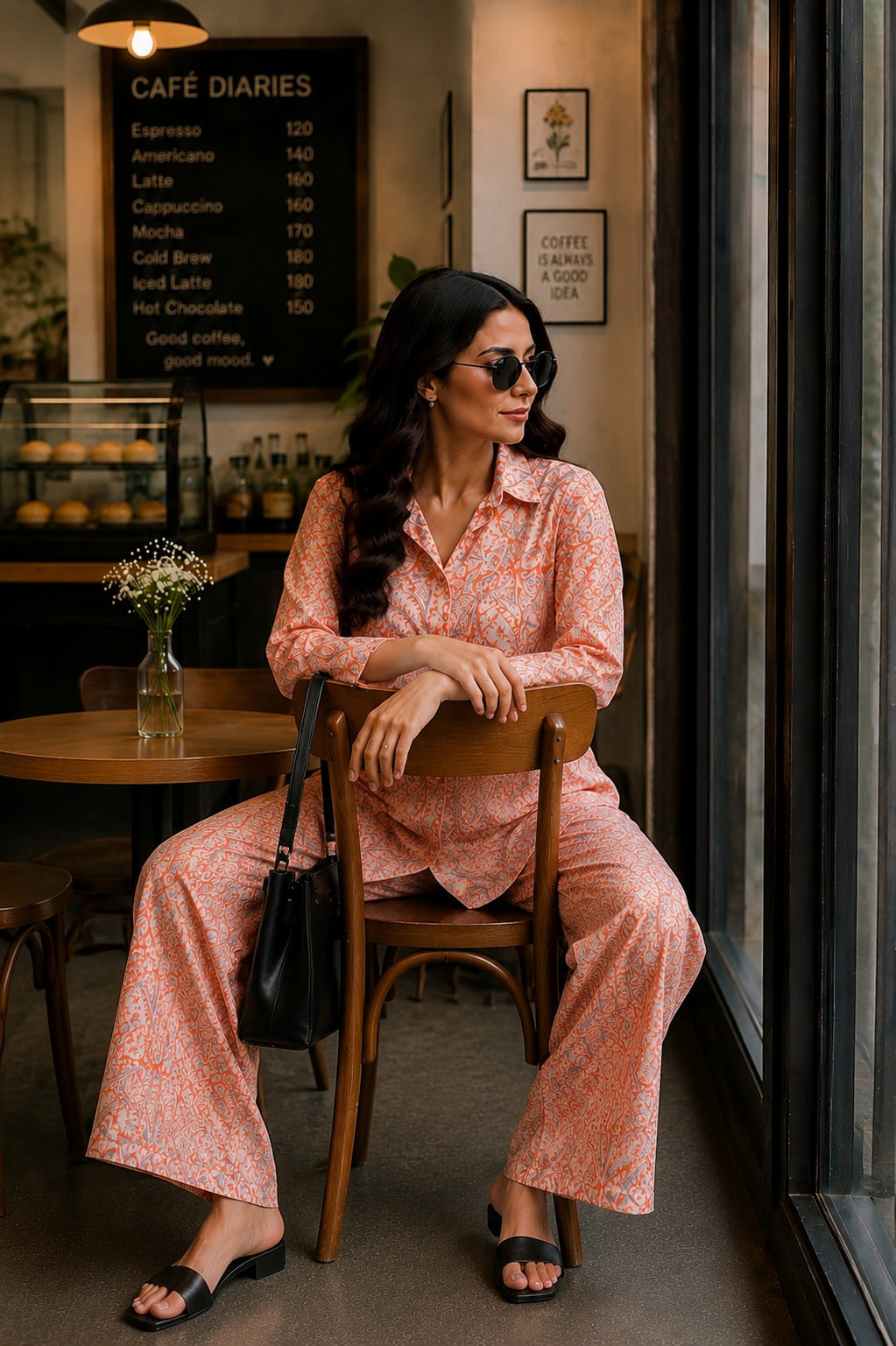 Coral Charm Printed Co-Ord Set