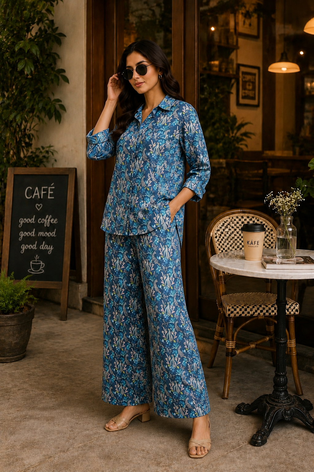 Blue Meadow Printed Co-Ord Set