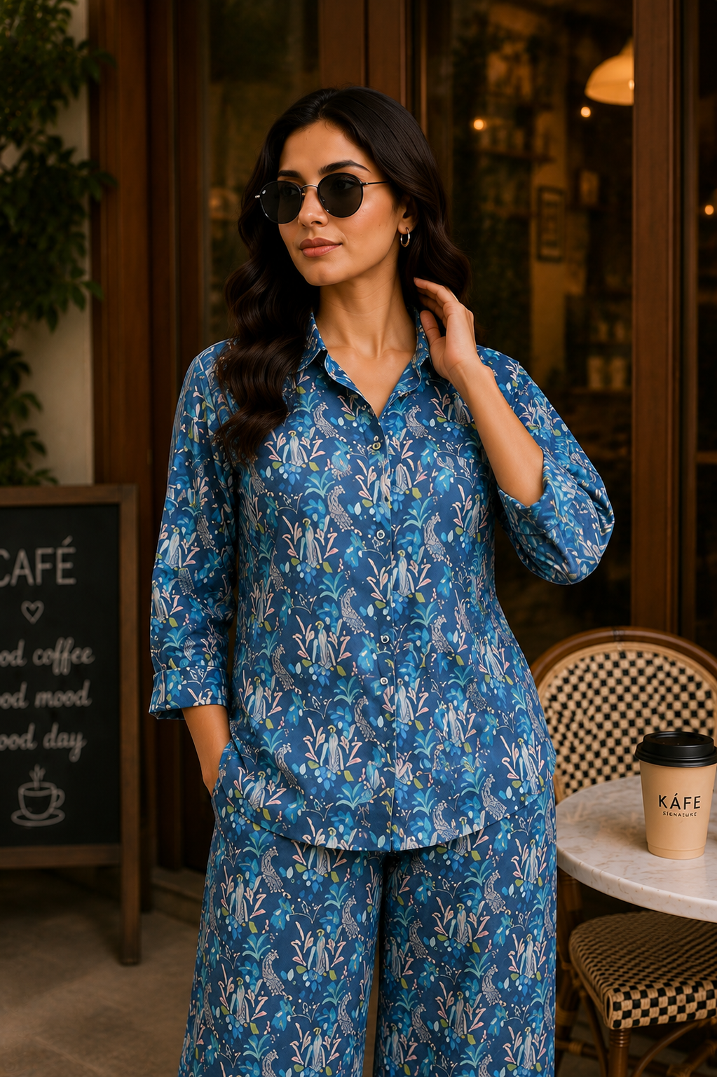 Blue Meadow Printed Co-Ord Set