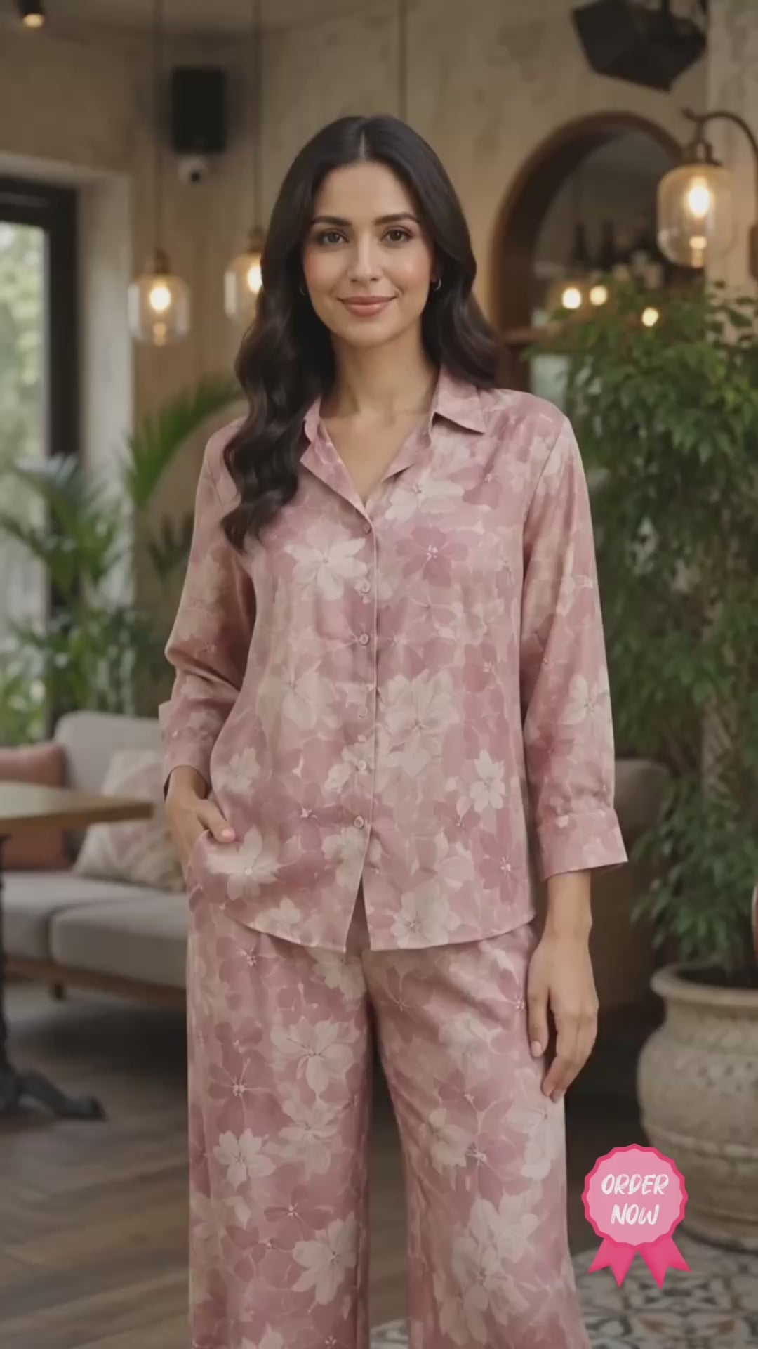 Elegant Floral Printed Co-Ord Set